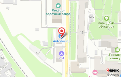 Магазин автозапчастей Автодок на улице Павлова на карте