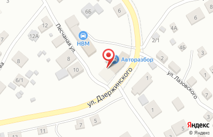 Компания по авторазбору на улице Дзержинского на карте