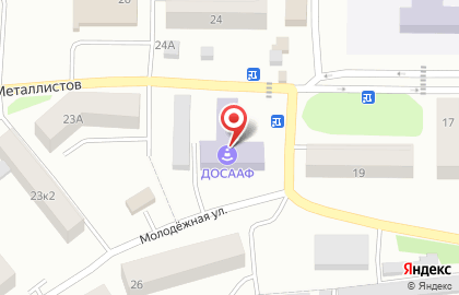 Автошкола ДОСААФ на улице Металлистов на карте