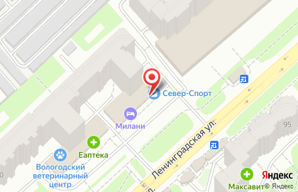 Магазин электроники и бытовой техники Позитроника на улице Ленинградской на карте