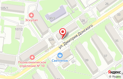 Магазин разливного пива BeerMarket на улице Дмитрия Донского на карте