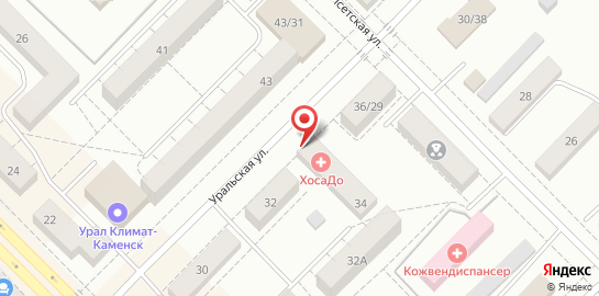 Медицинская клиника ХосаДо на Уральской улице на карте