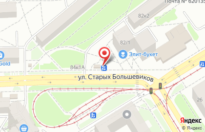 Киоск по продаже хлебобулочных изделий на улице Старых Большевиков 77А на карте