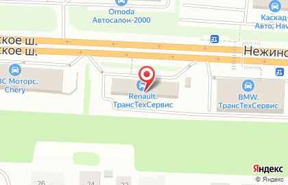 Реном в Ленинском районе на карте