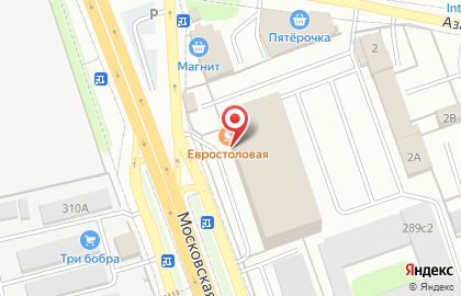 Евростоловая №1 на Московской улице на карте