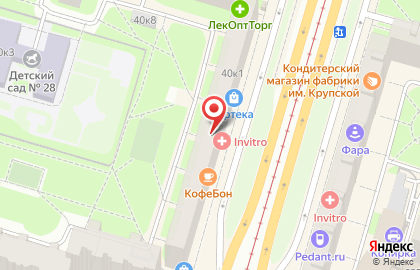 Кофейня КофеБон в Василеостровском районе на карте