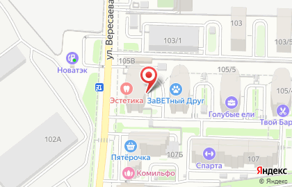Агентство недвижимости Домиан на улице Вересаева на карте