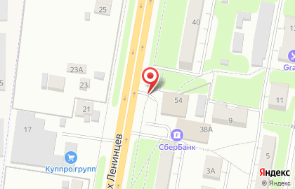 Киоск по продаже фруктов и овощей, г. Подольск на проспекте Юных Ленинцев на карте