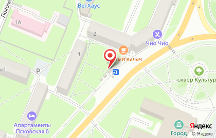 Киоск Старорусская мельница на Псковской улице, 4/4 на карте