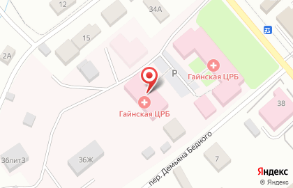 Гайнская центральная районная больница на карте
