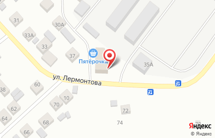 Дискаунтер Пятёрочка на улице Лермонтова на карте