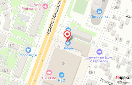 Магазин Zebra на проспекте Михаила Нагибина на карте