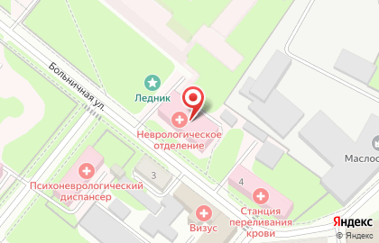 Великолукская межрайонная больница на Больничной улице на карте