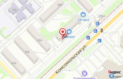 Магазин Цветы Анастасия на Комсомольской улице, 384/2 киоск на карте