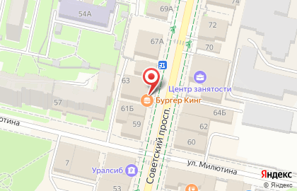 Ресторан быстрого питания Бургер Кинг на Советском проспекте на карте