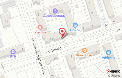 Белореченское на улице Ленина на карте