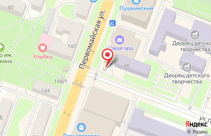 Киоск по продаже печатной продукции Пресса на улице Пушкина, 34/1 киоск на карте
