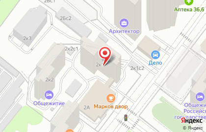 Марков Дворик на улице Академика Волгина на карте
