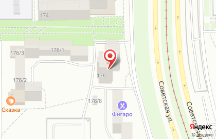 Магазин Красное & Белое на Советской улице, 176 на карте