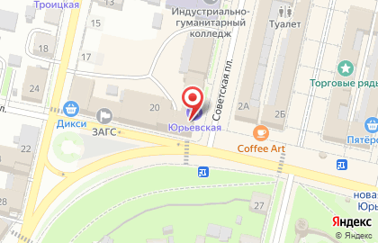 Гостиница Юрьевская на карте
