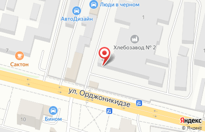 Магазин Каравай на улице Орджоникидзе на карте