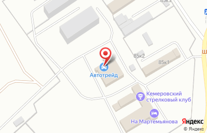 Федеральная сеть по продаже автозапчастей и установке автостекол Автотрейд в Кемерово на карте