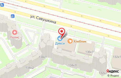 ДИКСИ в Приморском районе на карте