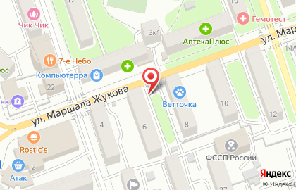 Киоск по ремонту обуви на улице Маршала Жукова на карте
