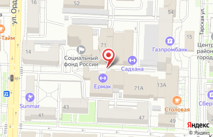 Адвокатский кабинет Богдановой Л.П. в Центральном районе на карте