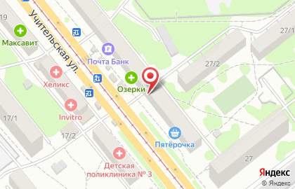 Магазин молочной продукции Белый замок на Учительской улице на карте
