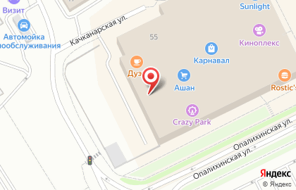 Кафе быстрого питания Скалки в Верх-Исетском районе на карте