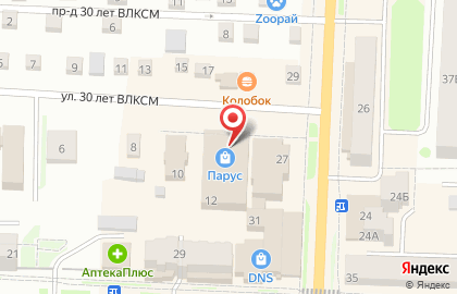 Микрокредитная компания Экспресс Деньги на улице 30 лет ВЛКСМ на карте