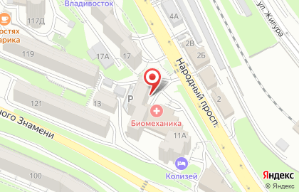 Салон-магазин оптики Санрайз в Первореченском районе на карте