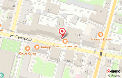 Торгово-ремонтная фирма Копирус на улице Суворова на карте