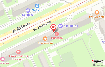 Парикмахерская Стрижка на метро Улица Дыбенко на карте