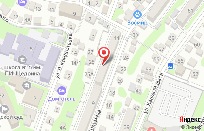 Туапсинская станция юных техников, МБОУ на улице Шаумяна в Туапсе на карте