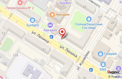 Продуктовый магазин в Центральном районе на карте