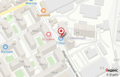 Супермаркет 7 days на карте