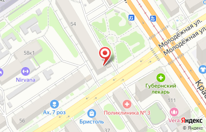 Парикмахерская для джентльменов Лось и Ножницы на карте