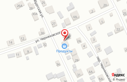 Продуктовый магазин на ул. Черняховского, 7 на карте