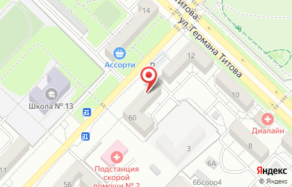 Торговая компания Барьер в Краснооктябрьском районе на карте