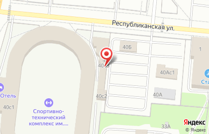 Мега на улице Родины на карте