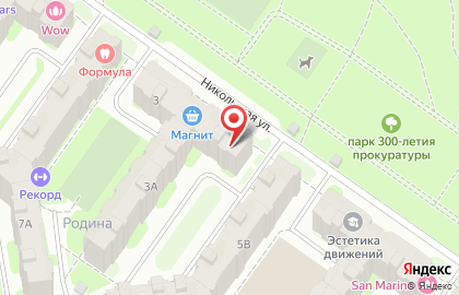 Бар Заводское на Никольской улице на карте