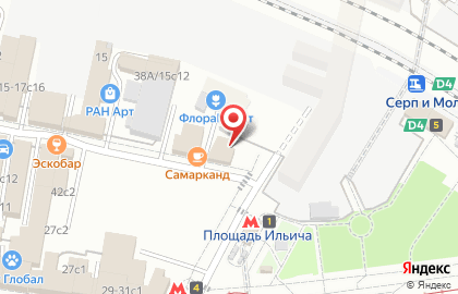 Цветочный супермаркет Цветочный Ряд в Гжельском переулке на карте