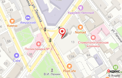 Перекресток на улице Ленина на карте