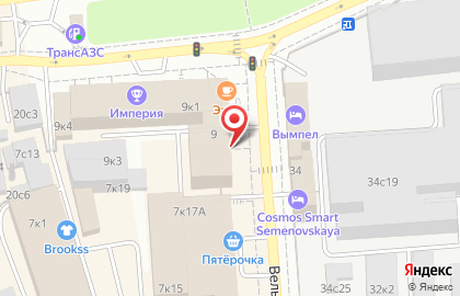 Корвет на Вельяминовской улице на карте