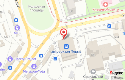 Автовокзал, г. Пермь на карте