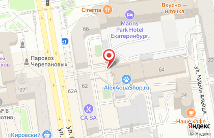 Торговый центр Чайка в Железнодорожном районе на карте