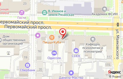 Торгово-производственная компания Фабрика носков на Первомайском проспекте на карте