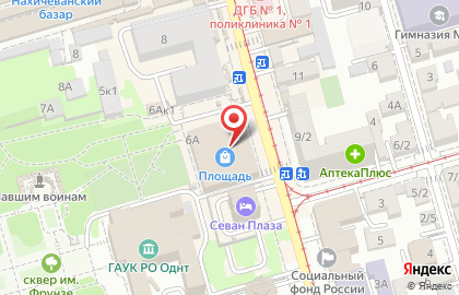 Удачный на площади Толстого на карте